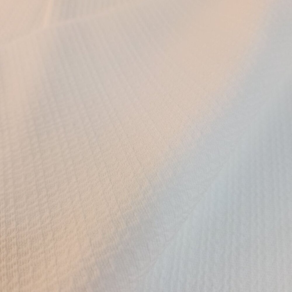 Waffle Weave White Polyester Vintage 80's Fabric 1 yard x 60 inch
